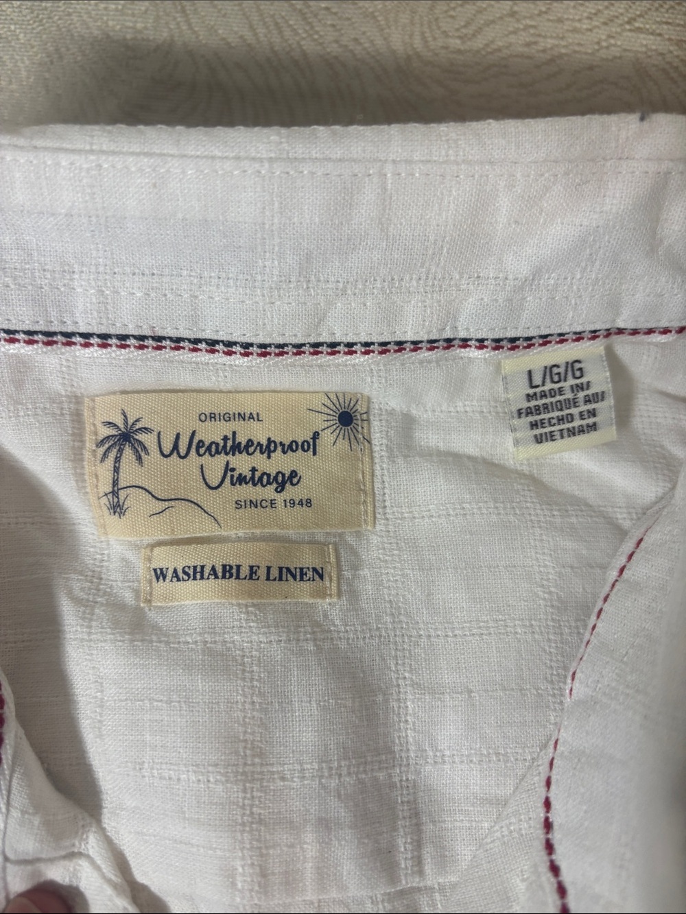 Weatherproof White Men's Button-Down Casual short sleeve Shirt 0382 - Picture 2 of 4